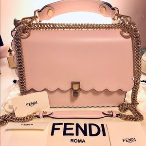 Fendi 2019 Kan I Pink Leather Bag